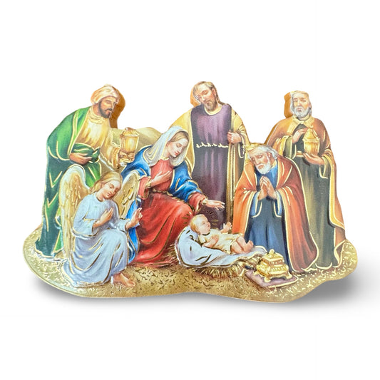 Nativity with Three Kings Standing Image with Magnet