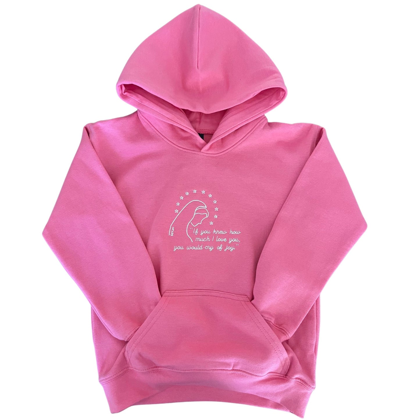 Love of Our Lady Embroidered Hoodies for Kids by SCTJM