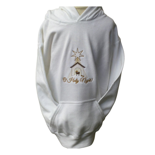 "O Holy Night" Embroidered Hoodies for Kids by SCTJM