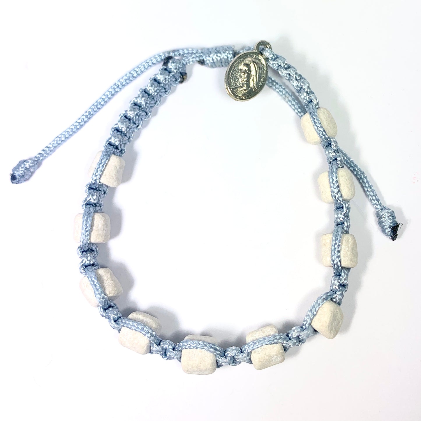 Marian Rosary Pouch with Stone Rosary Decade Bracelet