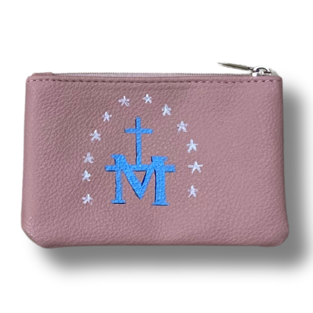 Hand-Painted Jesus and Mary Pouch
