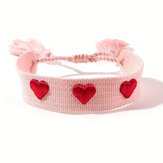 Woven Heart Adjustable Bracelet