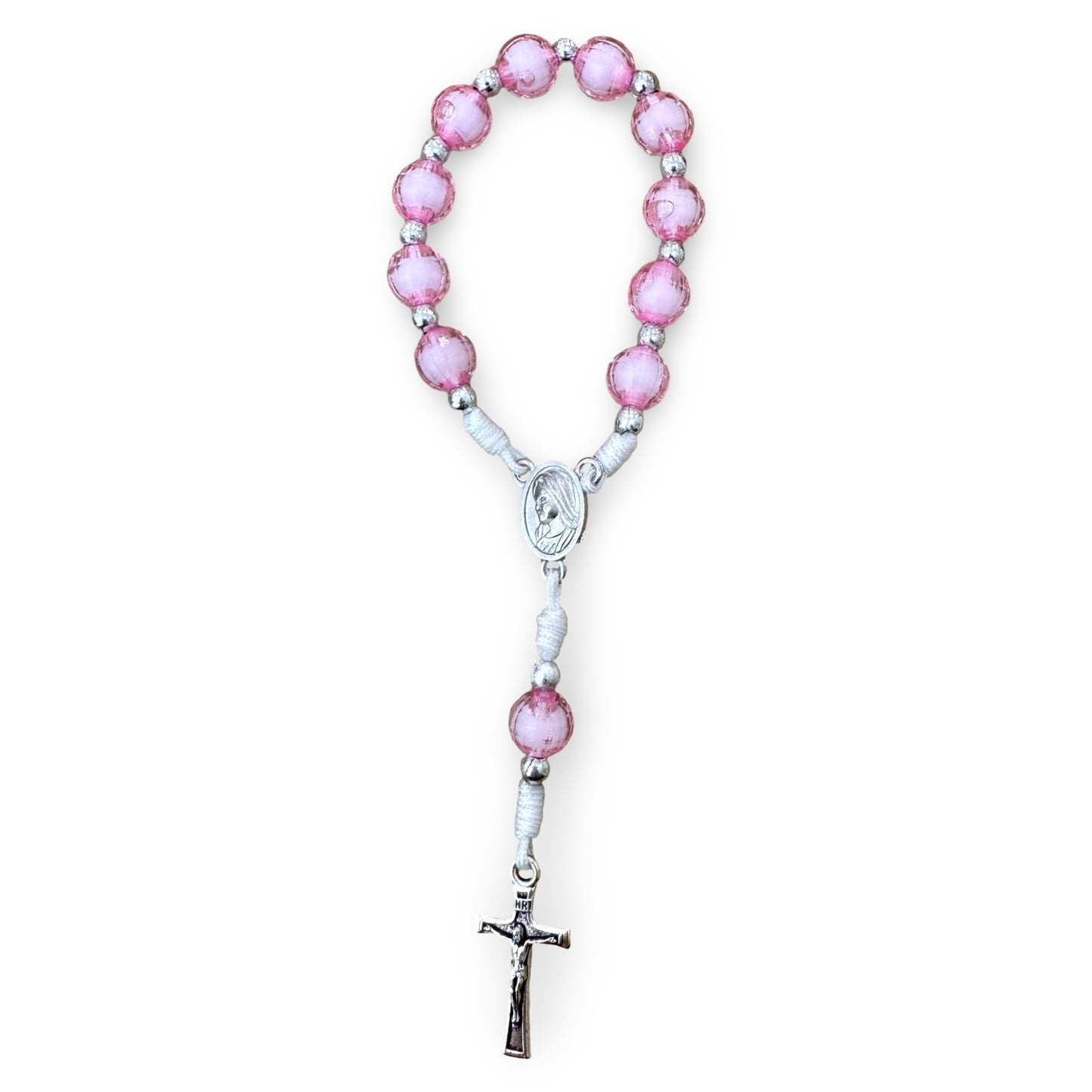 Colorful Queen of Peace Faceted Decade Rosary