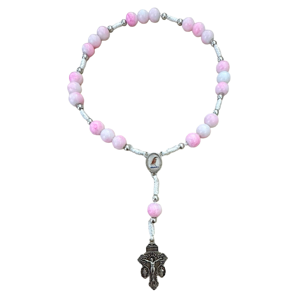 Marble Bead Chaplet of Peace with Pardon Crucifix