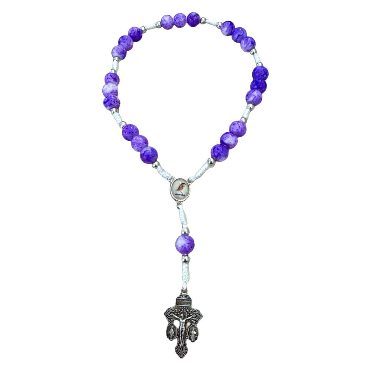 Marble Bead Chaplet of Peace with Pardon Crucifix