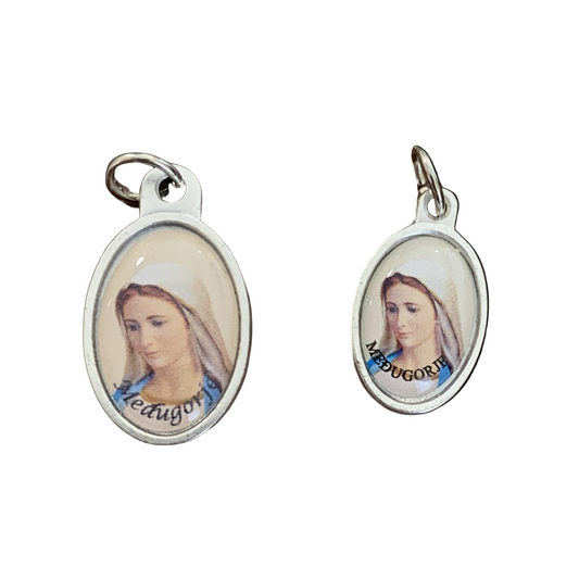 Queen of Peace Medal with Holy Soil