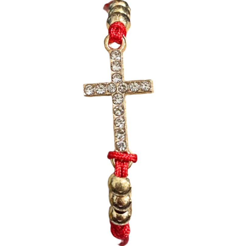 Rhinestone Cross Bracelet of Assorted Colors