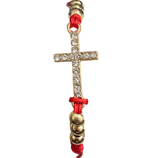 Rhinestone Cross Bracelet of Assorted Colors