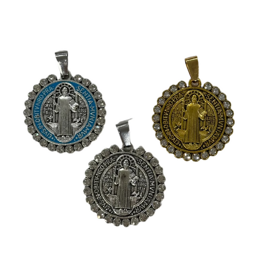 Round Embellished St. Benedict Medal