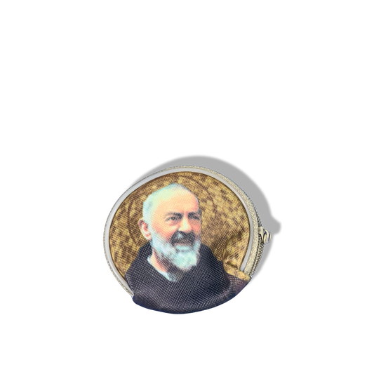 Round Padre Pio Pouch