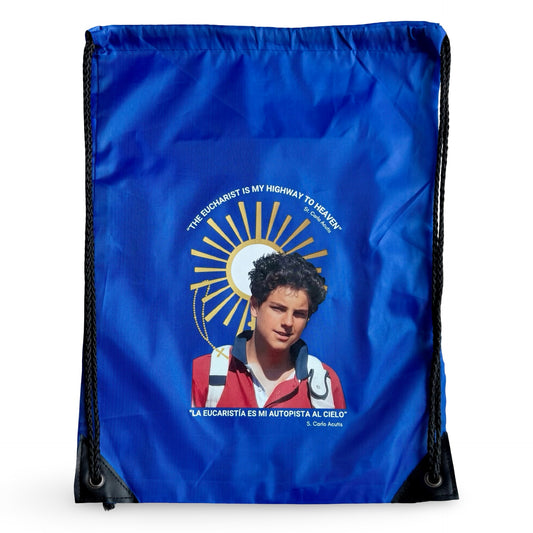 St. Carlo Acutis Drawstring Bag