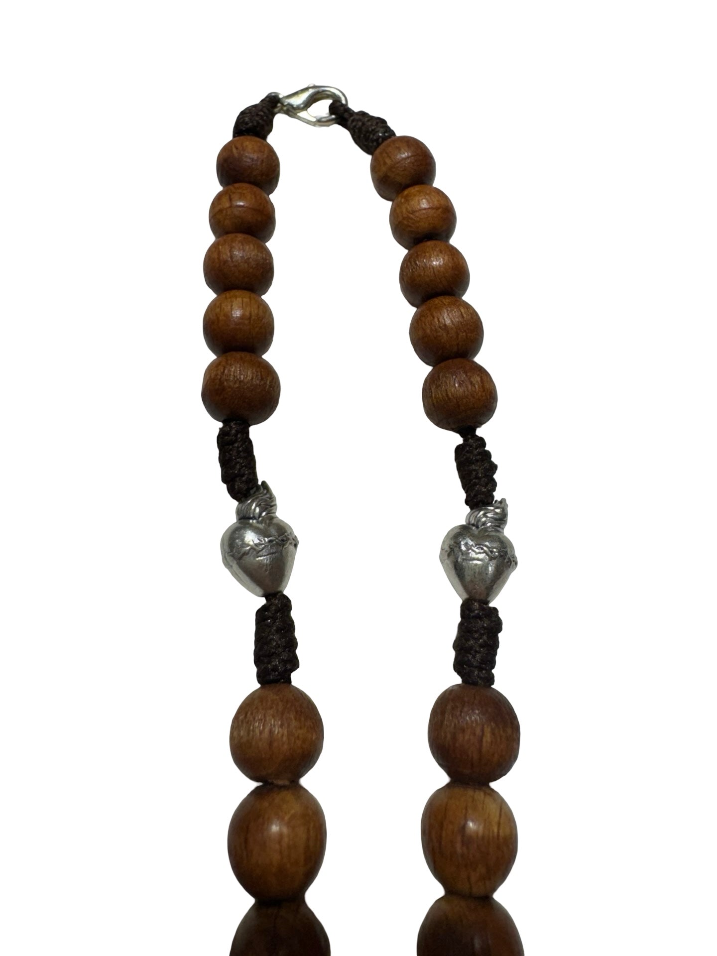 Sacred Heart Wooden Rosary with Pardon Crucifix