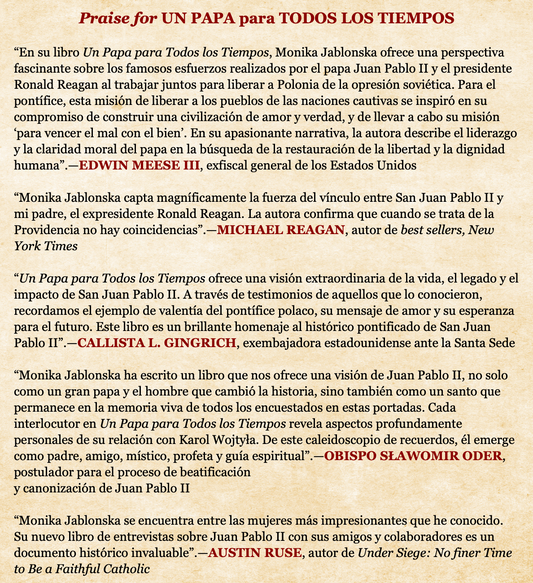 "Un Papa para Todos los Tiempos: Testimonios inspirados por San Juan Pablo II" (Libro)