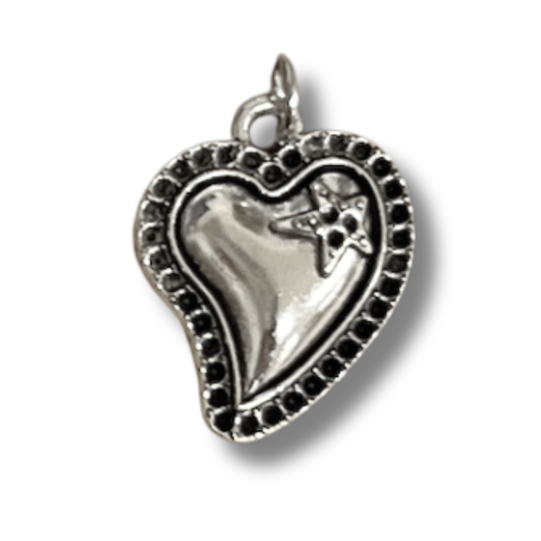 Assorted Silver Heart Pendants