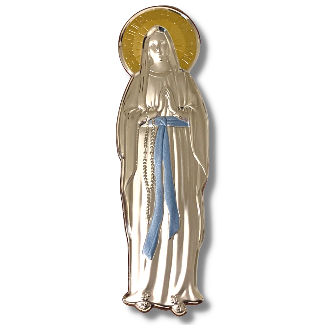 Silver Image of Our Lady of Lourdes