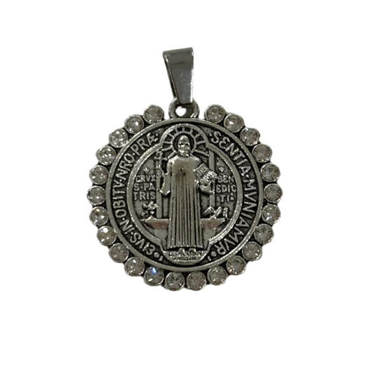Round Embellished St. Benedict Medal