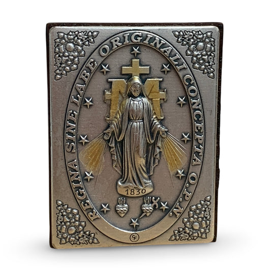 Square Silver Image of the Miraculous Medal