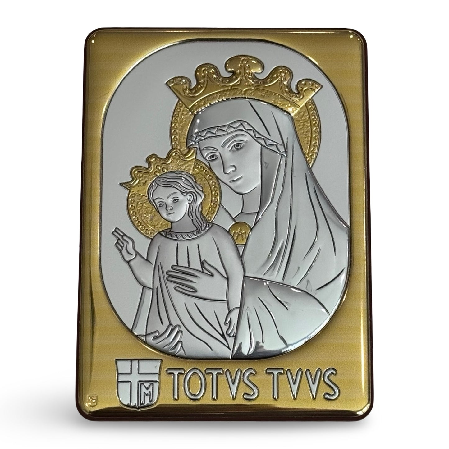Square Colored Silver Image of Mater Ecclesiae