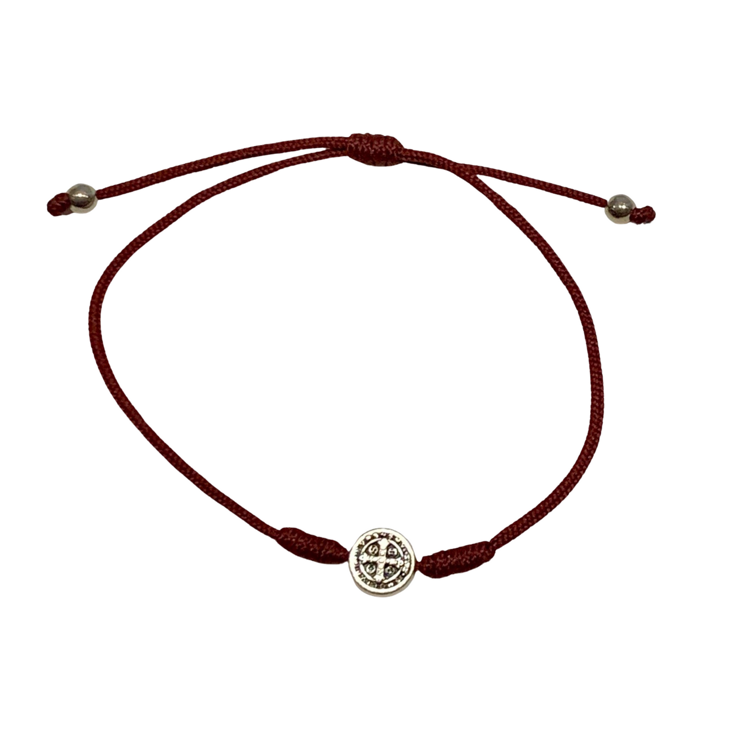 St. Benedict Medal Cord Bracelet of Assorted Colors