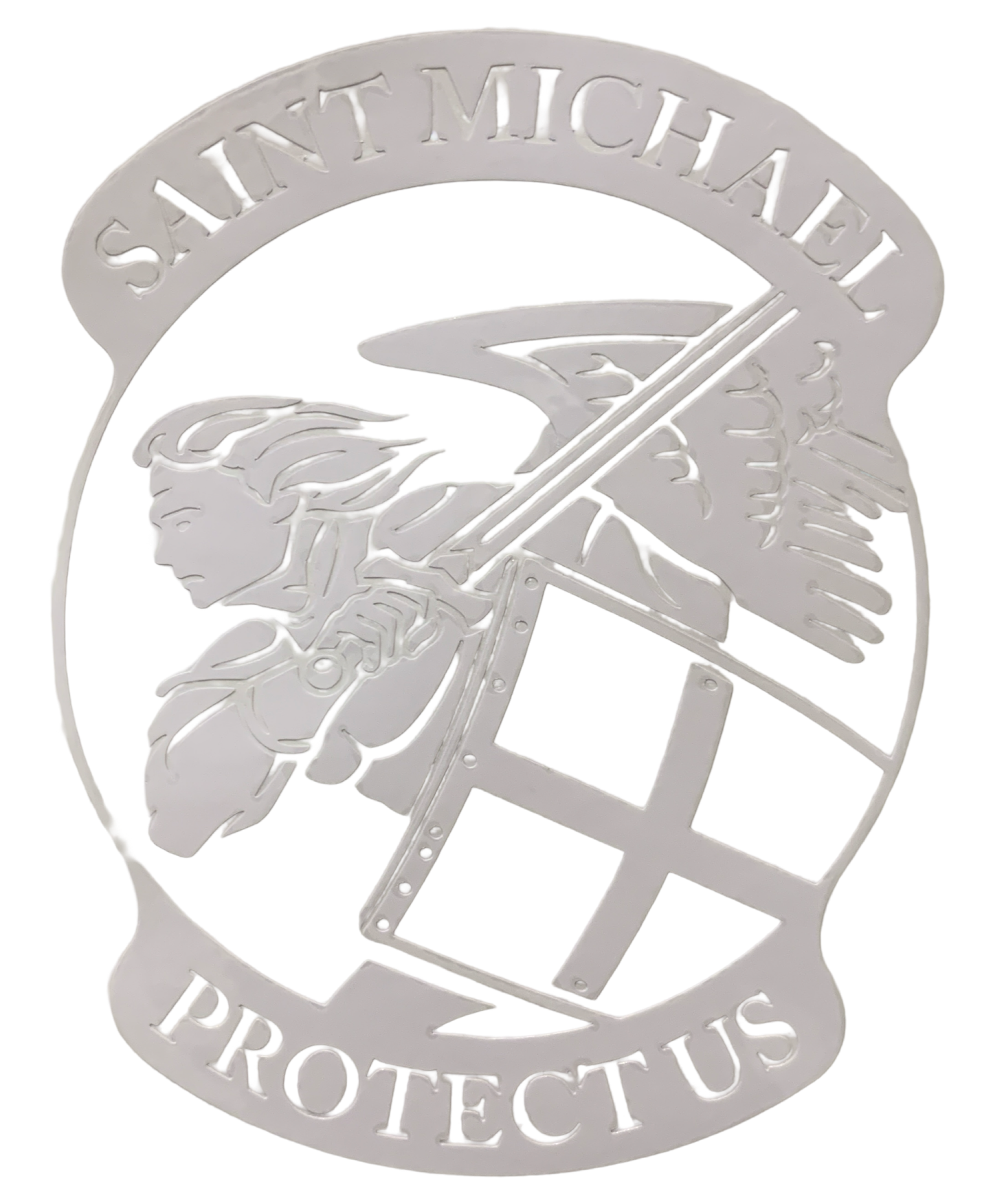 "St. Michael, Protect Us" Car Decal
