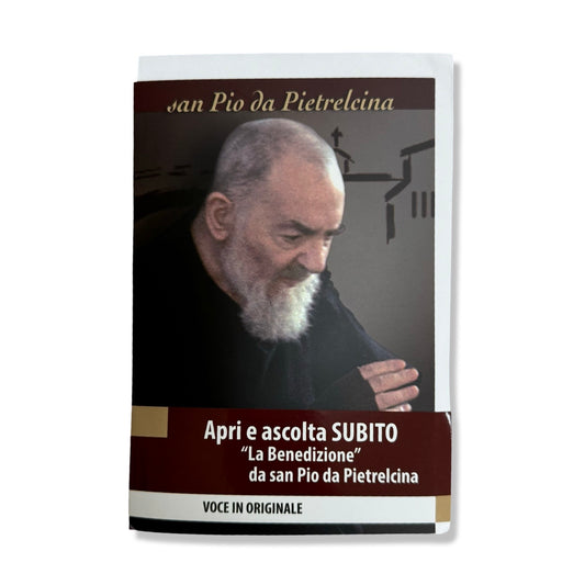 St. Padre Pio Blessing Card with Recording