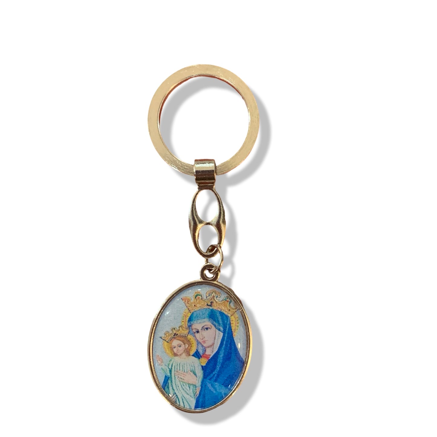 St. John Paul II and Mater Ecclesiae Keychain