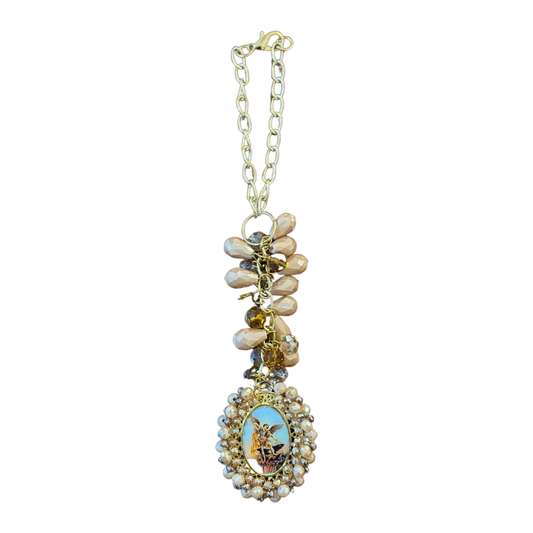 St. Michael and Our Lady of Guadalupe Beaded Door Hanger