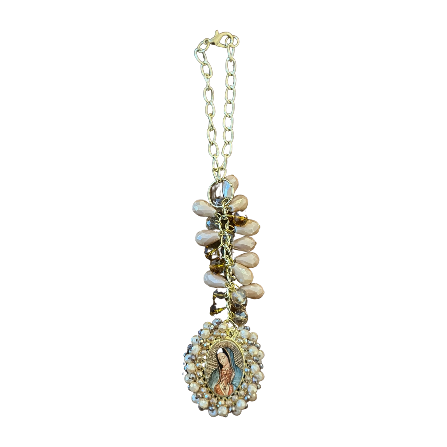 St. Michael and Our Lady of Guadalupe Beaded Door Hanger