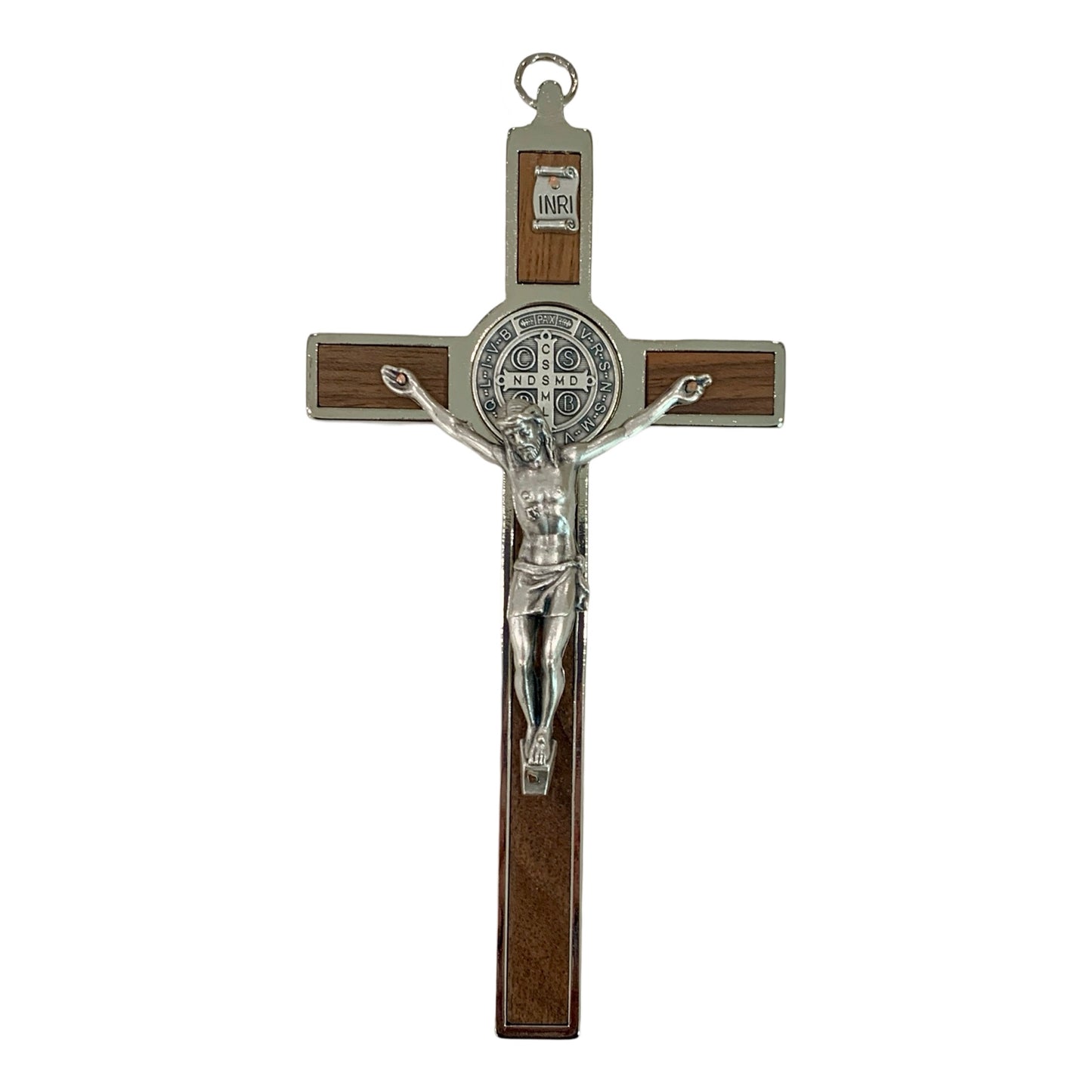 St. Benedict Crucifix with Silver Border