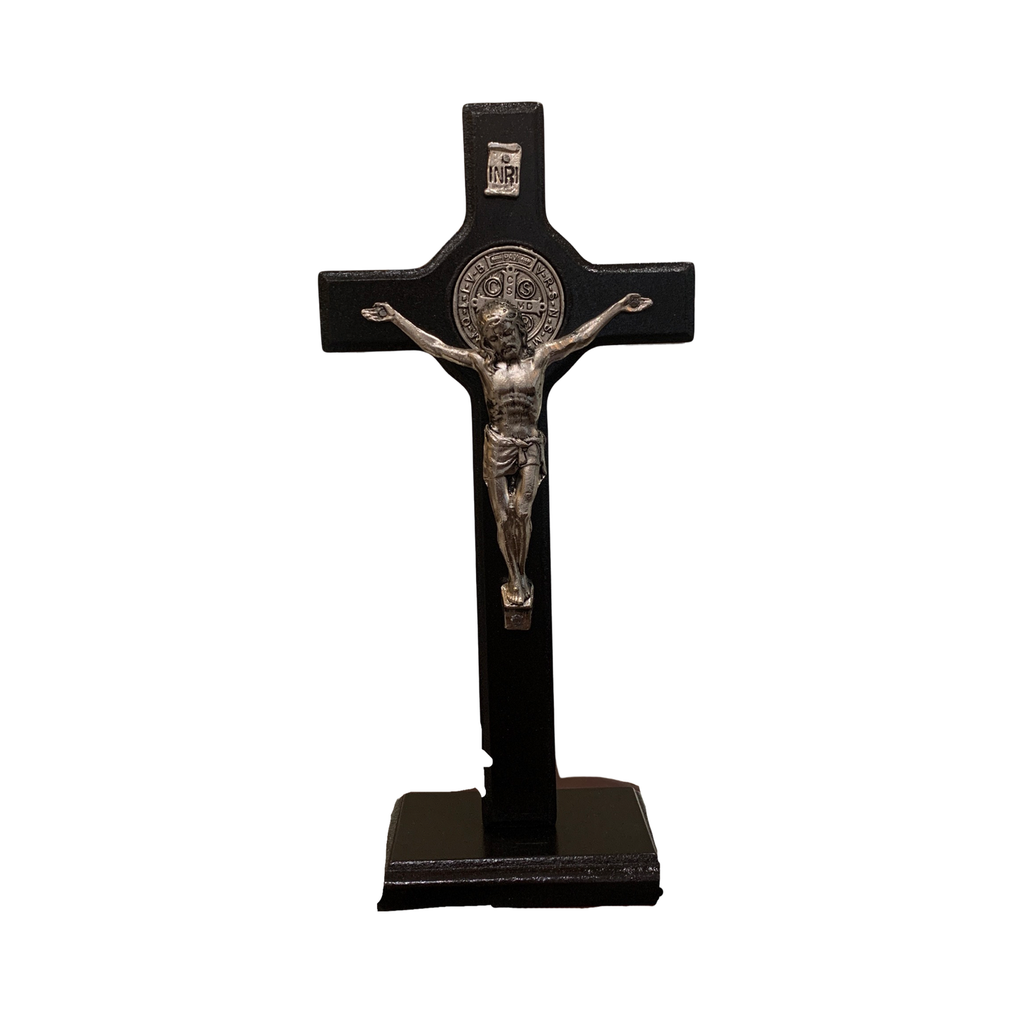 Standing Black St. Benedict Crucifix