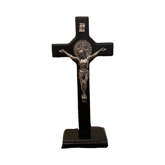 Black St. Benedict Standing Crucifix