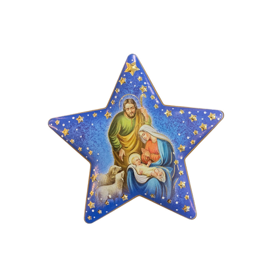 Star-Shaped Holy Family Christmas Image