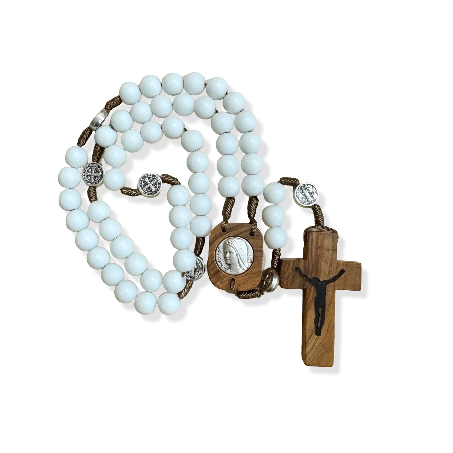 Stone Queen of Peace Rosary with Bag