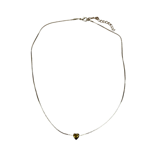 Silver Heart Necklace and Bracelet Set