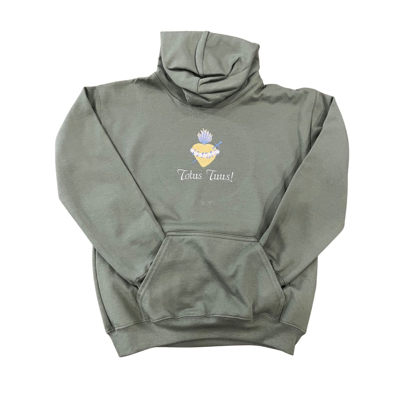 Totus Tuus "M" Embroidered Hoodies for Kids by SCTJM