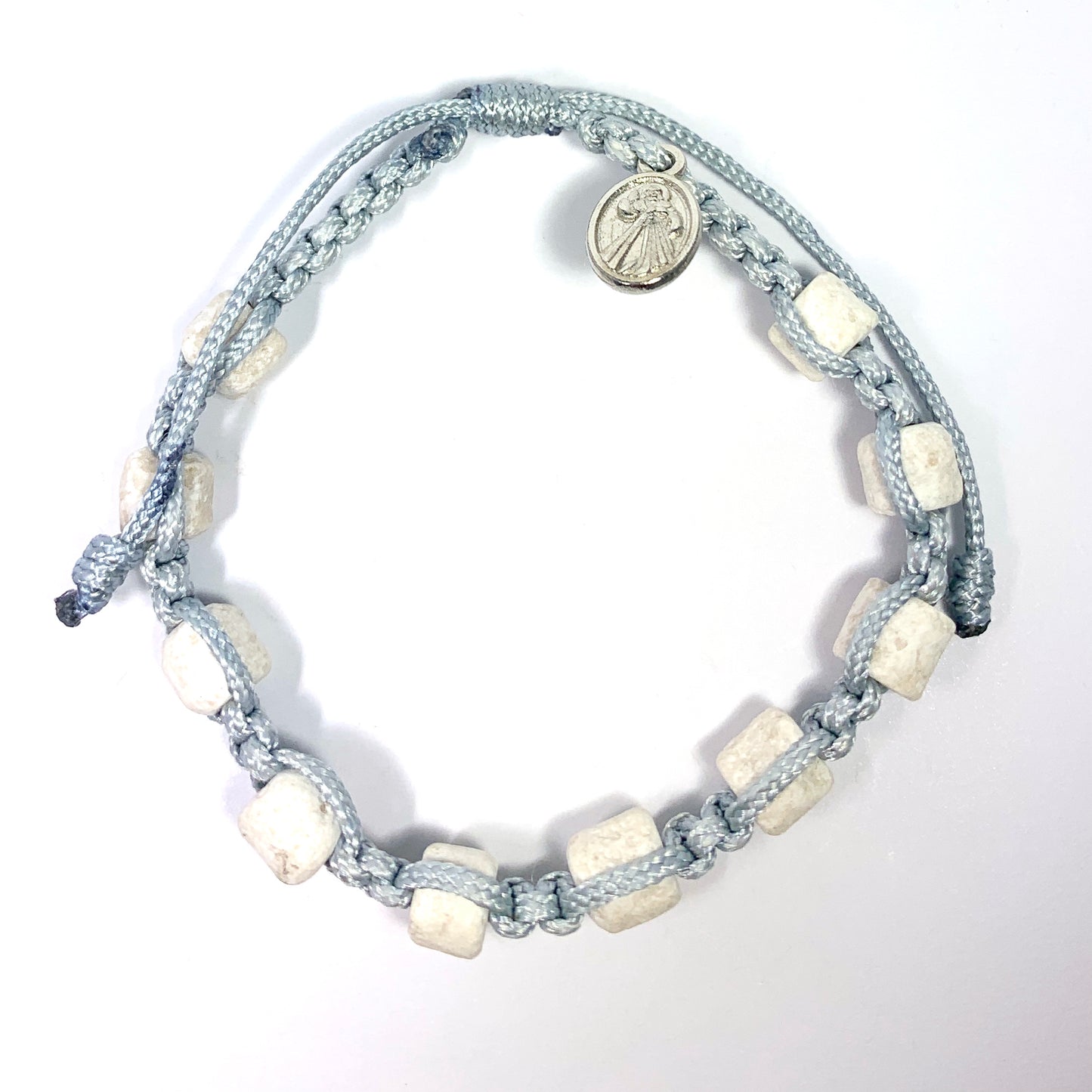 Marian Rosary Pouch with Stone Rosary Decade Bracelet