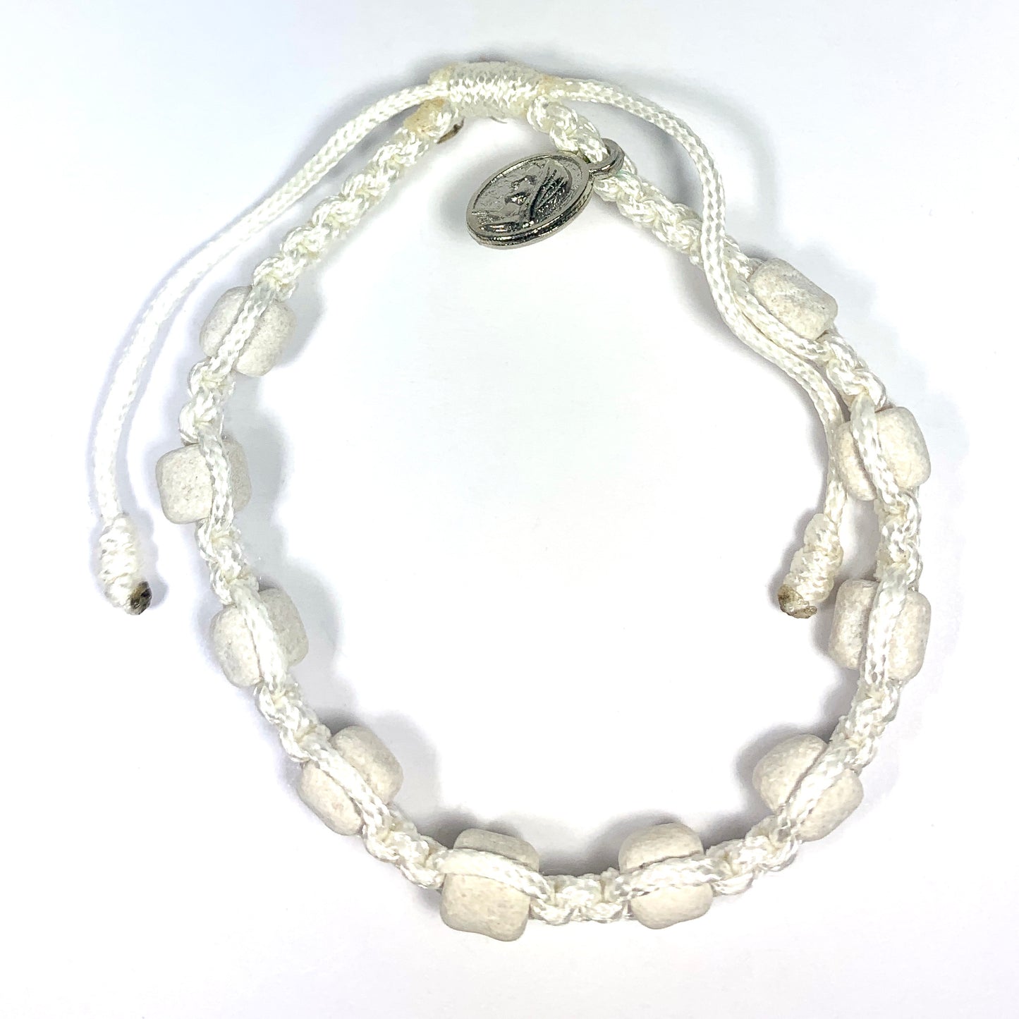 Marian Rosary Pouch with Stone Rosary Decade Bracelet
