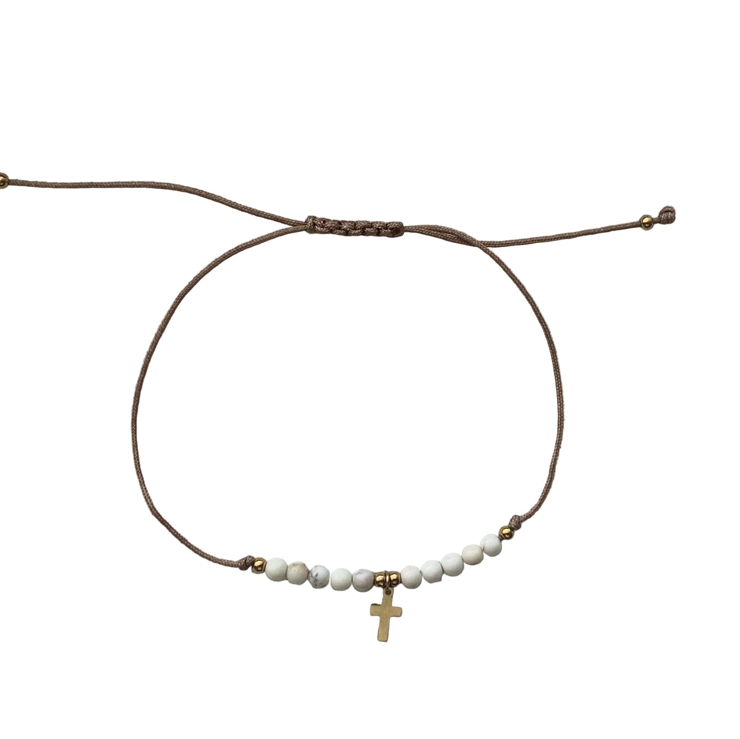 Marble Cross Decade Rosary Bracelet