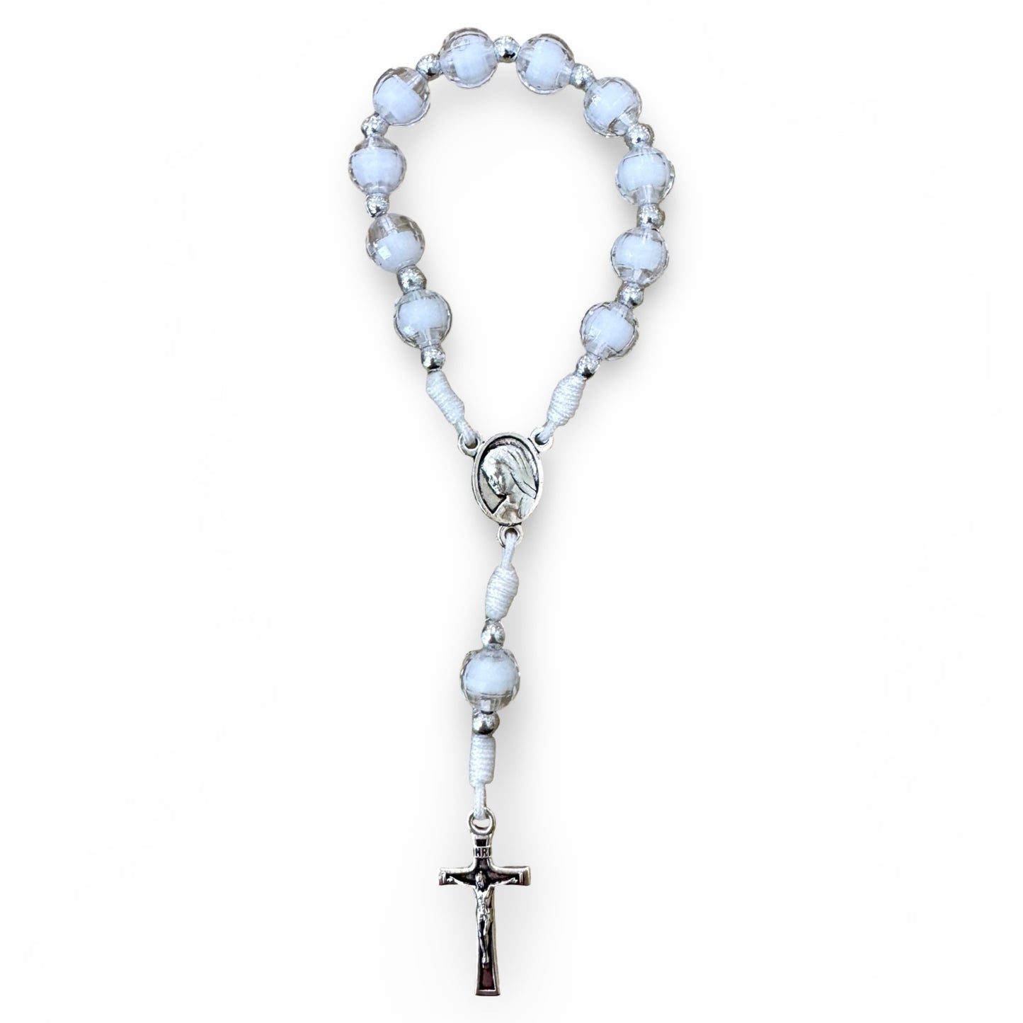 Colorful Queen of Peace Faceted Decade Rosary