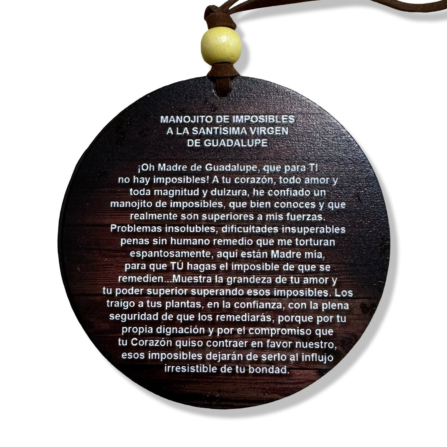 Wooden Guadalupe Prayer Hanging Image