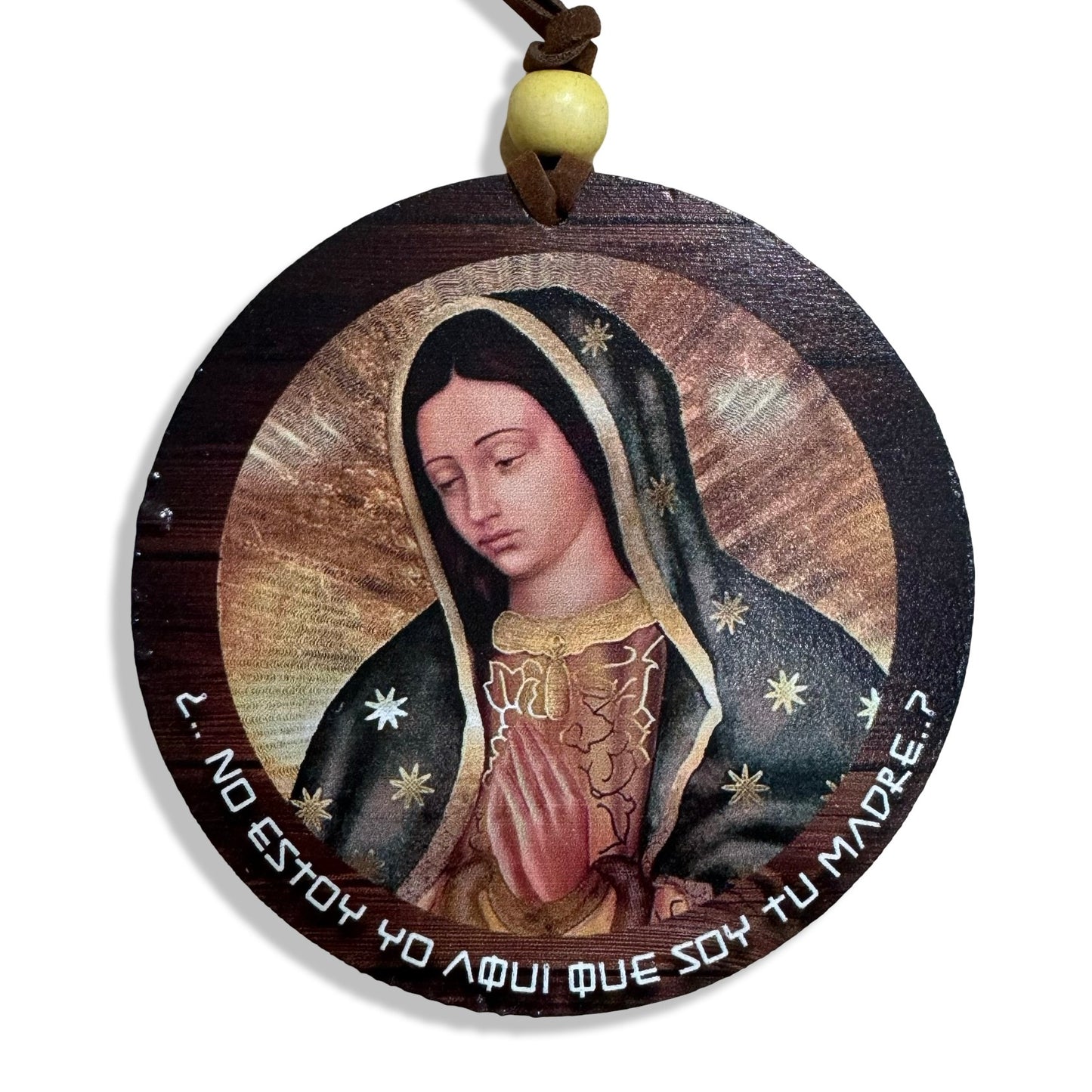 Wooden Guadalupe Prayer Hanging Image