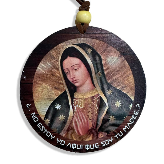 Wooden Guadalupe Prayer Hanging Image