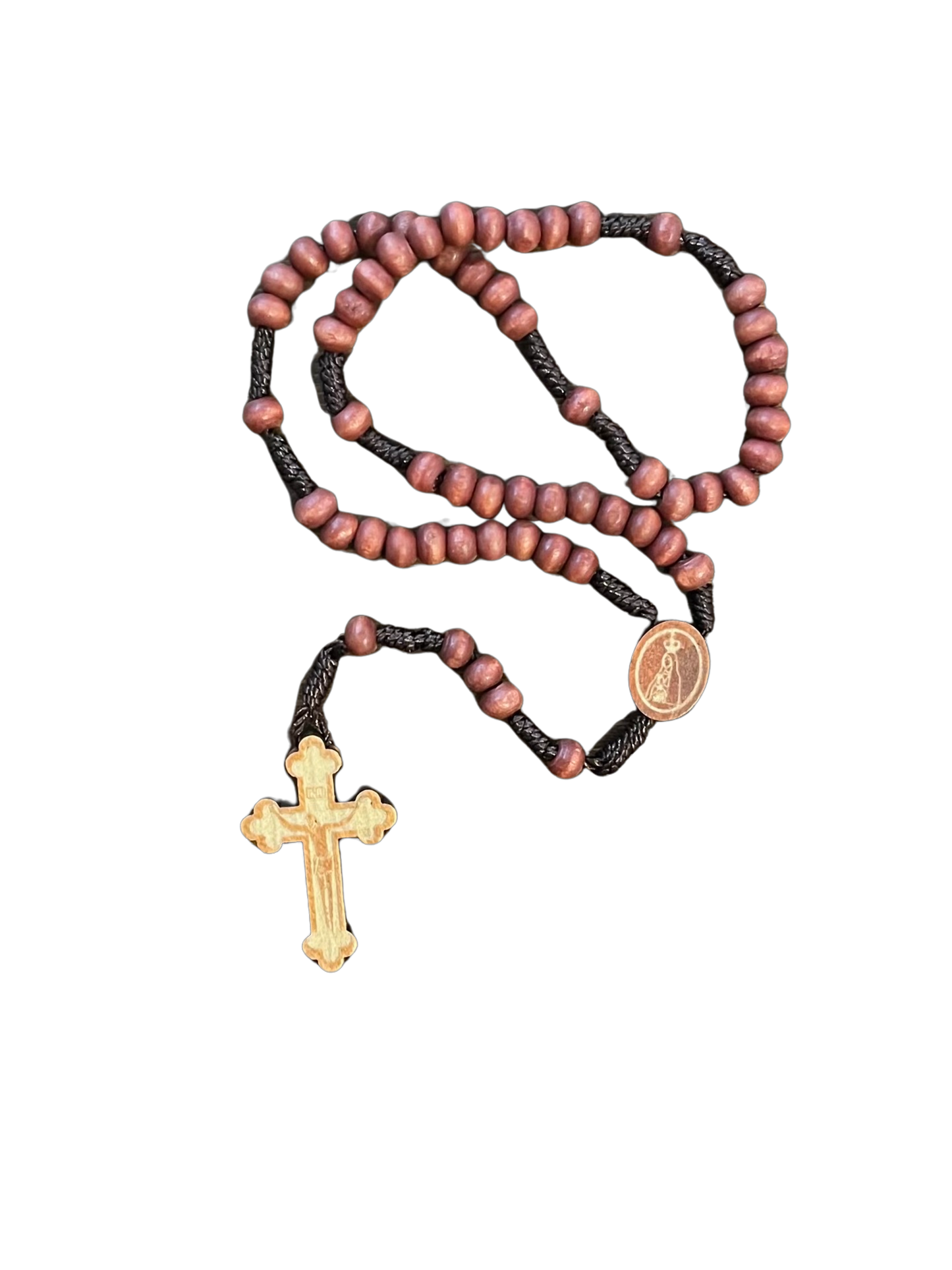 Wooden Rosary with How to Pray the Rosary Pamphlet