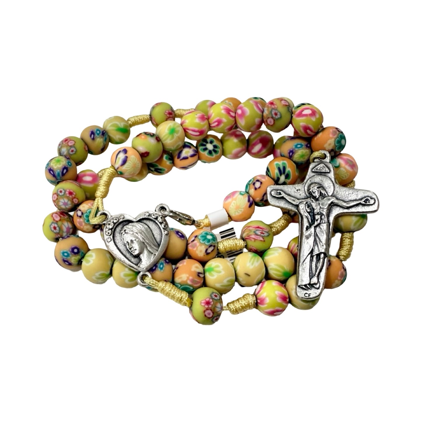 Queen of Peace FIMO Rosary of Assorted Colors Medjugorje