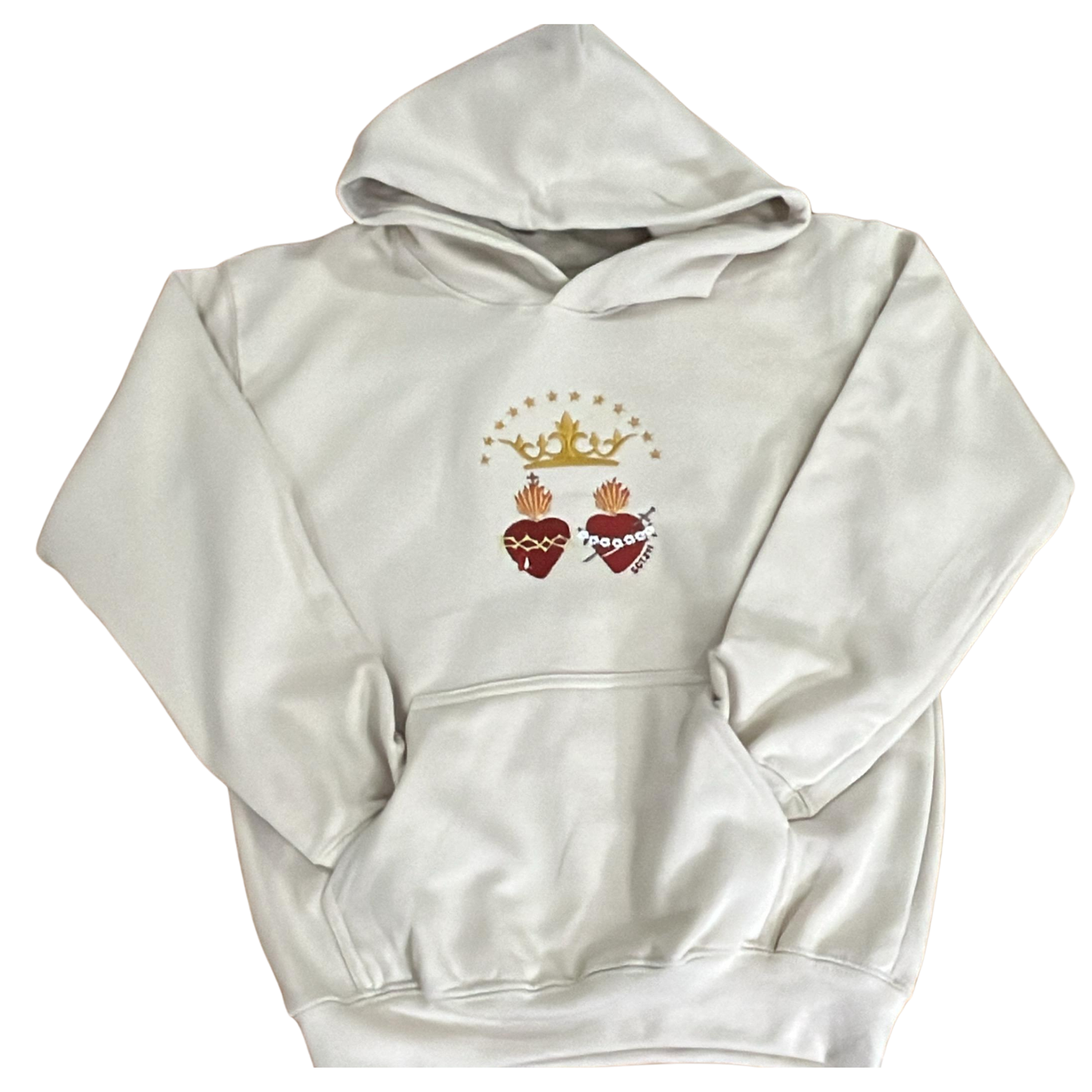 Two Hearts Embroidered Hoodies for Kids by SCTJM