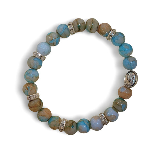 Queen of Peace Marble Chaplet of Peace Bracelet