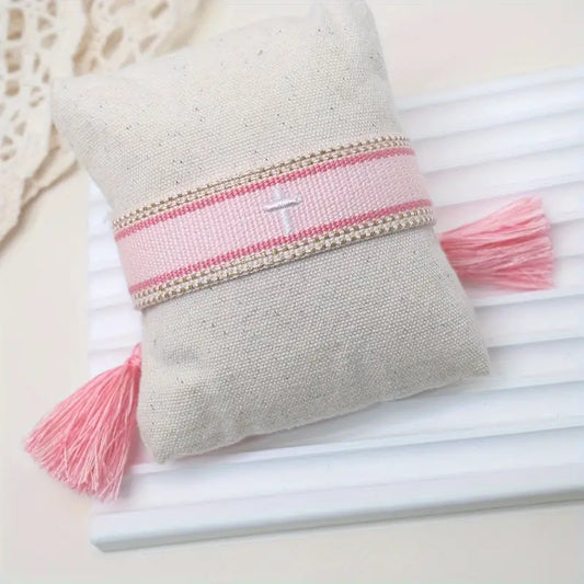 Woven Cross Adjustable Bracelet