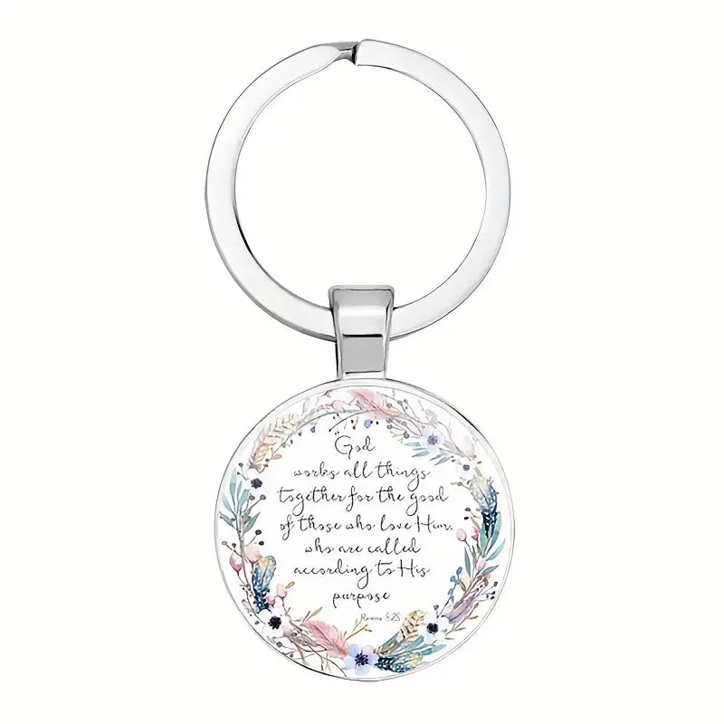 Romans 8:28 Keychain