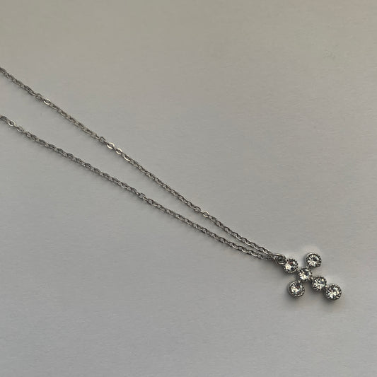 Rhinestone Cross Necklace