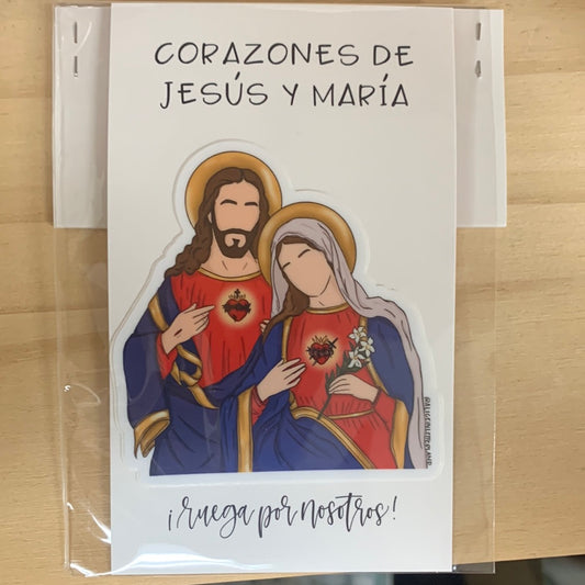 Hearts of Jesus and Mary Sticker